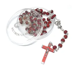 Rose sented wooden rosary...