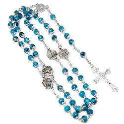 Glass rosary marble imitation