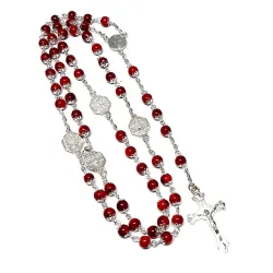 Glass rosary marble imitation