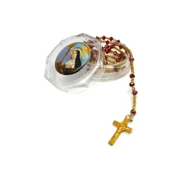 Caja Santa Rita con rosario...