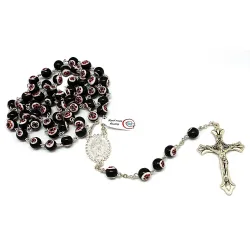 Floral glass rosary